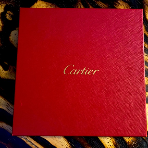 Beautiful Cartier Twilly Allover Chain Pattern Silk Scarf w/ Box - Picture 3 of 8
